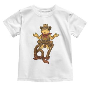 Funny Frog Cowboy Six Seven Meme Toddler T Shirt 67 Doot Doot Western Animal Trend Gift TS12 White Print Your Wear