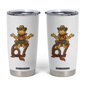 Funny Frog Cowboy Six Seven Meme Tumbler Cup 67 Doot Doot Western Animal Trend Gift TS12 White Print Your Wear