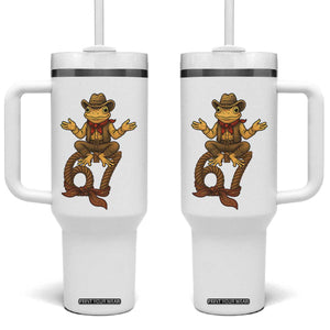 Funny Frog Cowboy Six Seven Meme Tumbler With Handle 67 Doot Doot Western Animal Trend Gift TS12 One Size: 40 oz White Print Your Wear
