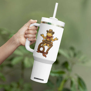 Funny Frog Cowboy Six Seven Meme Tumbler With Handle 67 Doot Doot Western Animal Trend Gift TS12 Print Your Wear