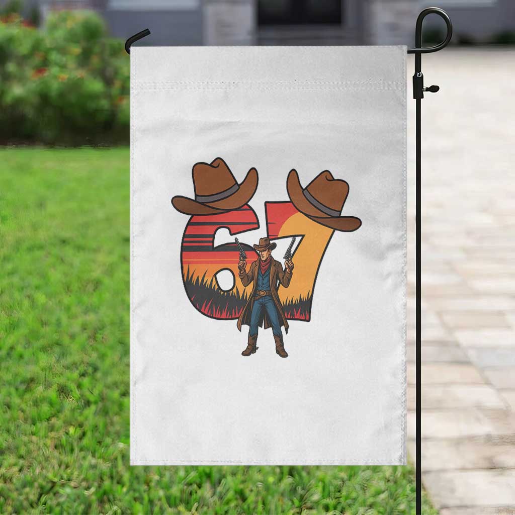 Six Seven Meme Cowboy Garden Flag Funny Western 67 Trend Gift TS12 Print Your Wear