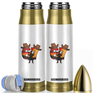 Six Seven Meme Cowboy Bullet Tumbler Funny Western 67 Trend Gift TS12 White Print Your Wear