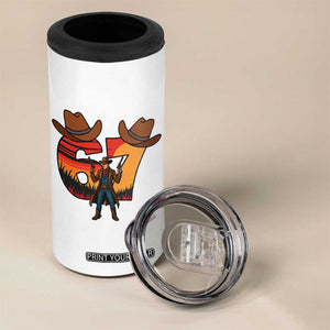 Six Seven Meme Cowboy 4 in 1 Can Cooler Tumbler Funny Western 67 Trend Gift TS12 Print Your Wear
