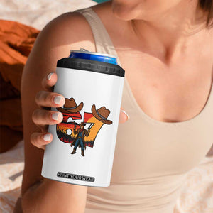 Six Seven Meme Cowboy 4 in 1 Can Cooler Tumbler Funny Western 67 Trend Gift TS12 Print Your Wear