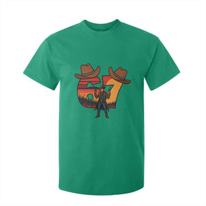 Six Seven Meme Cowboy T Shirt For Kid Funny Western 67 Trend Gift TS12 Irish Green Print Your Wear