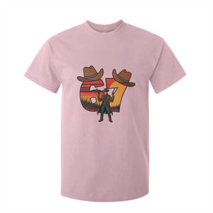 Six Seven Meme Cowboy T Shirt For Kid Funny Western 67 Trend Gift TS12 Light Pink Print Your Wear