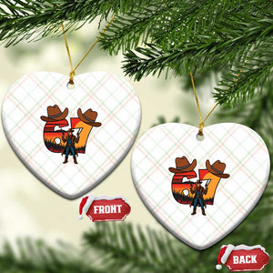 Six Seven Meme Cowboy Ceramic Ornament Funny Western 67 Trend Gift TS12 Print Your Wear