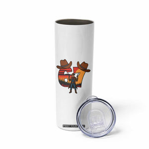 Six Seven Meme Cowboy Skinny Tumbler Funny Western 67 Trend Gift TS12 Print Your Wear