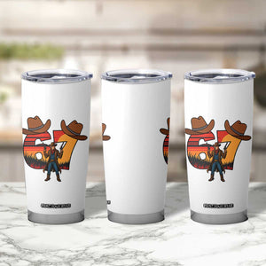 Six Seven Meme Cowboy Tumbler Cup Funny Western 67 Trend Gift TS12 Print Your Wear