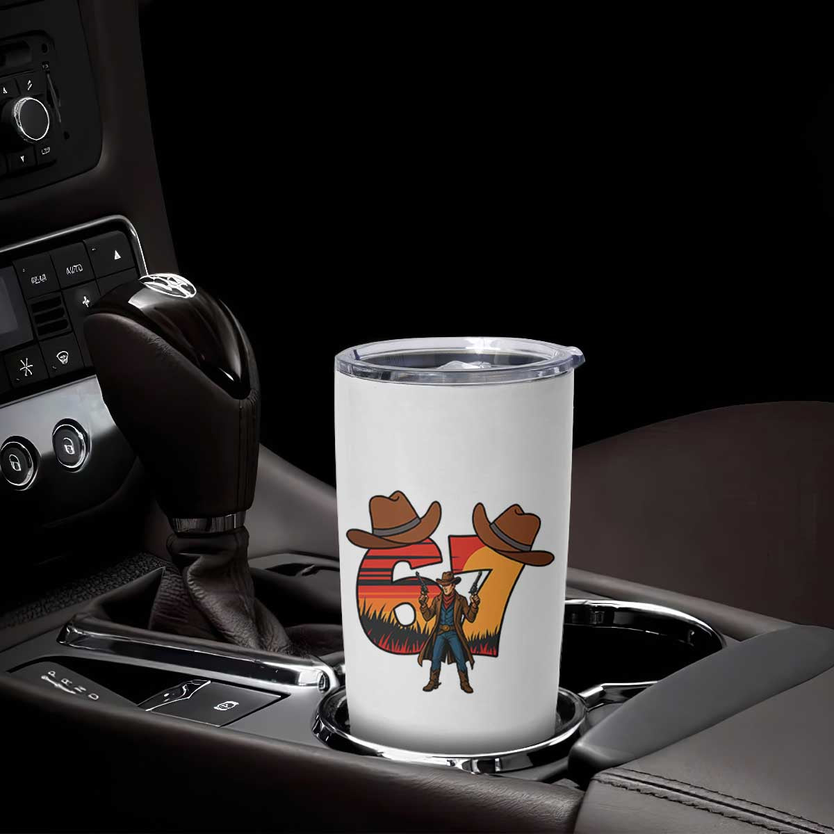 Six Seven Meme Cowboy Tumbler Cup Funny Western 67 Trend Gift TS12 Print Your Wear