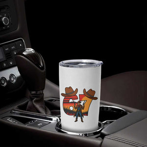 Six Seven Meme Cowboy Tumbler Cup Funny Western 67 Trend Gift TS12 Print Your Wear