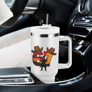 Six Seven Meme Cowboy Tumbler With Handle Funny Western 67 Trend Gift TS12 Print Your Wear