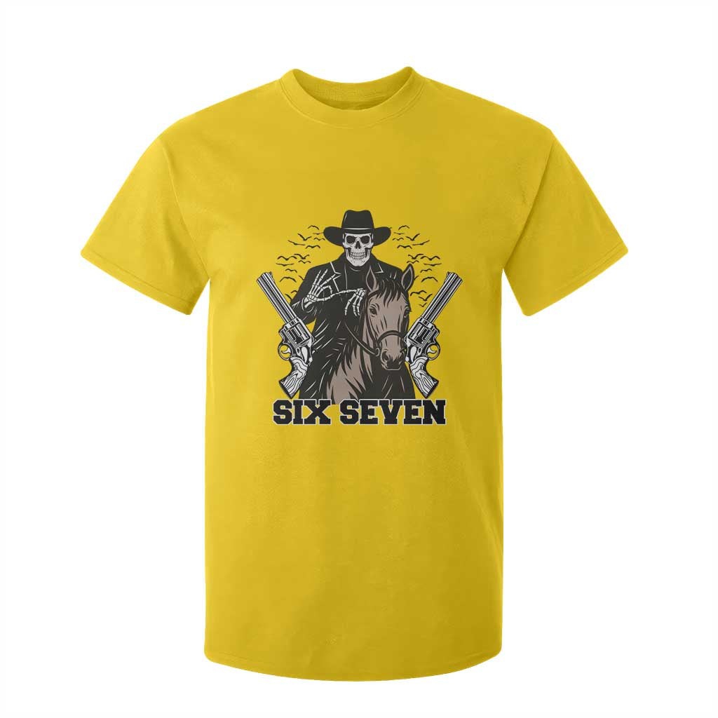 Six Seven Meme Skeleton Cowboy T Shirt For Kid Funny Western Gift TS12 Daisy Print Your Wear