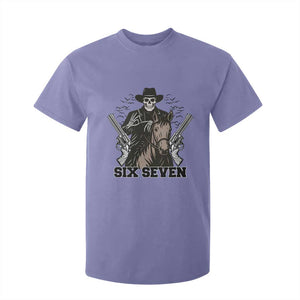 Six Seven Meme Skeleton Cowboy T Shirt For Kid Funny Western Gift TS12 Violet Print Your Wear