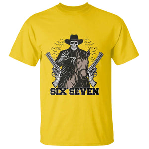 Six Seven Meme Skeleton Cowboy T Shirt Funny Western Gift TS12 Daisy Print Your Wear