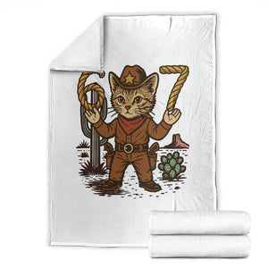 Funny Cowcat Six Seven Meme Throw Blanket Gen Alpha 67 Trend Gift TS12 White Print Your Wear
