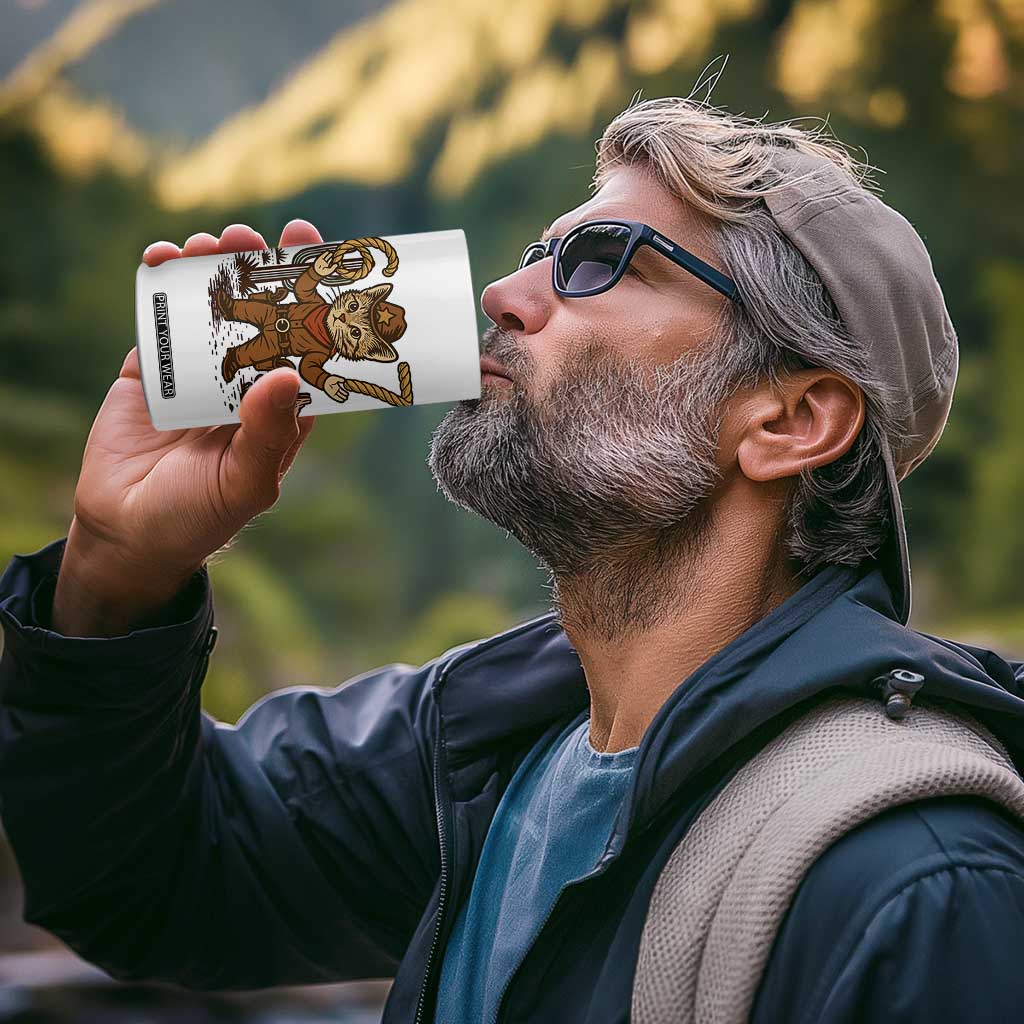 Funny Cowcat Six Seven Meme 4 in 1 Can Cooler Tumbler Gen Alpha 67 Trend Gift TS12 Print Your Wear