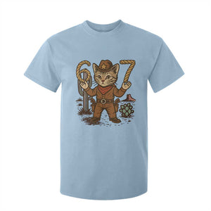 Funny Cowcat Six Seven Meme T Shirt For Kid Gen Alpha 67 Trend Gift TS12 Light Blue Print Your Wear