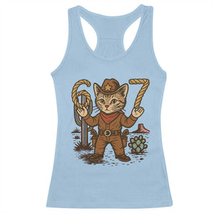 Funny Cowcat Six Seven Meme Racerback Tank Top Gen Alpha 67 Trend Gift TS12 Light Blue Print Your Wear