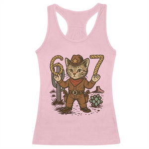 Funny Cowcat Six Seven Meme Racerback Tank Top Gen Alpha 67 Trend Gift TS12 Light Pink Print Your Wear