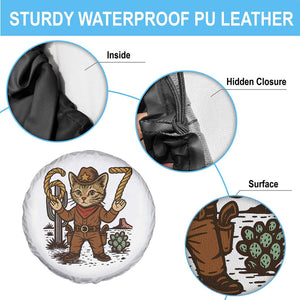 Funny Cowcat Six Seven Meme Spare Tire Cover Gen Alpha 67 Trend Gift TS12 Print Your Wear