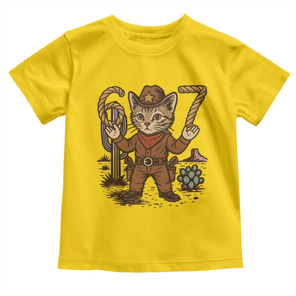 Funny Cowcat Six Seven Meme Toddler T Shirt Gen Alpha 67 Trend Gift TS12 Daisy Print Your Wear