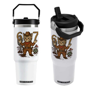 Funny Cowcat Six Seven Meme Flip Straw Tumbler Gen Alpha 67 Trend Gift TS12 One Size: 30 oz White Print Your Wear