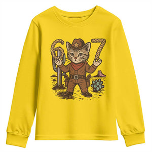 Funny Cowcat Six Seven Meme Youth Sweatshirt Gen Alpha 67 Trend Gift TS12 Daisy Print Your Wear