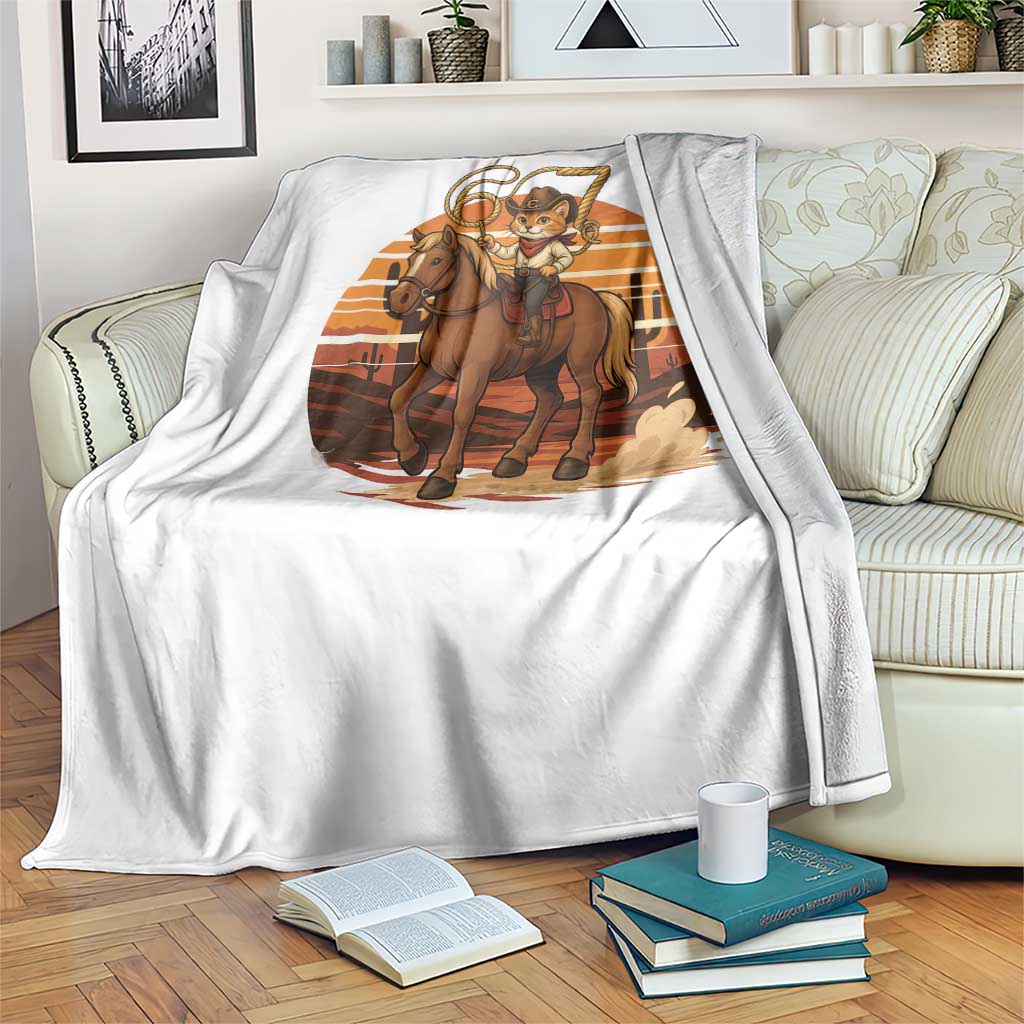 Funny Cowcat Six Seven Meme Throw Blanket Western 67 Trend Gift TS12 Print Your Wear