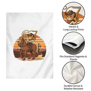 Funny Cowcat Six Seven Meme Garden Flag Western 67 Trend Gift TS12 Print Your Wear