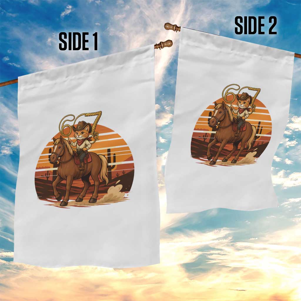 Funny Cowcat Six Seven Meme Garden Flag Western 67 Trend Gift TS12 Print Your Wear