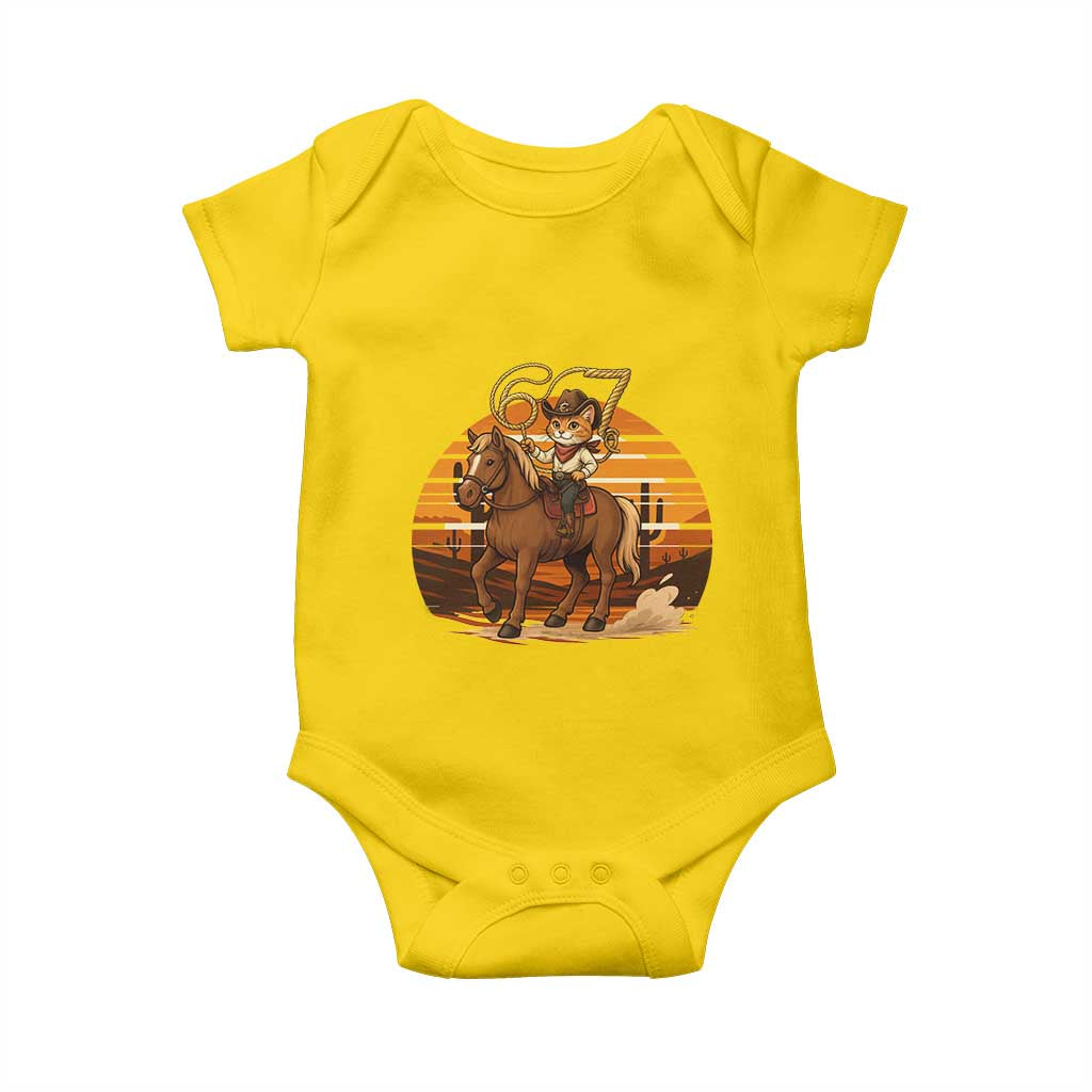 Funny Cowcat Six Seven Meme Baby Onesie Western 67 Trend Gift TS12 Daisy Print Your Wear