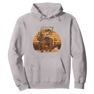 Funny Cowcat Six Seven Meme Hoodie Western 67 Trend Gift TS12 Ice Gray Print Your Wear