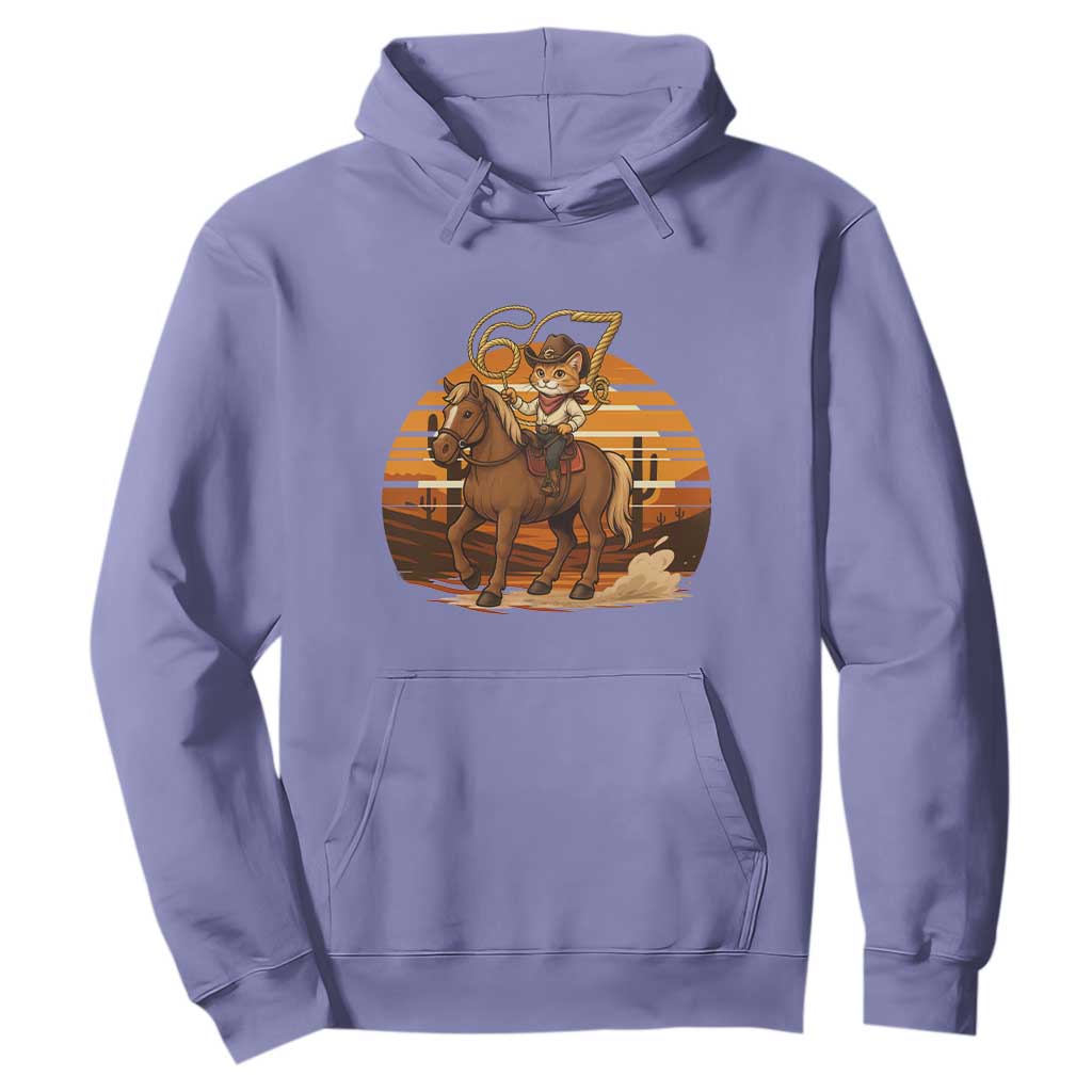 Funny Cowcat Six Seven Meme Hoodie Western 67 Trend Gift TS12 Violet Print Your Wear