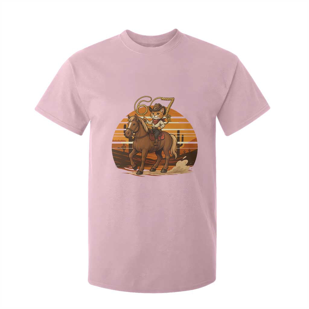 Funny Cowcat Six Seven Meme T Shirt For Kid Western 67 Trend Gift TS12 Light Pink Print Your Wear