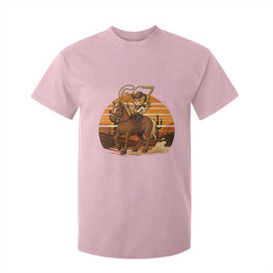 Funny Cowcat Six Seven Meme T Shirt For Kid Western 67 Trend Gift TS12 Light Pink Print Your Wear