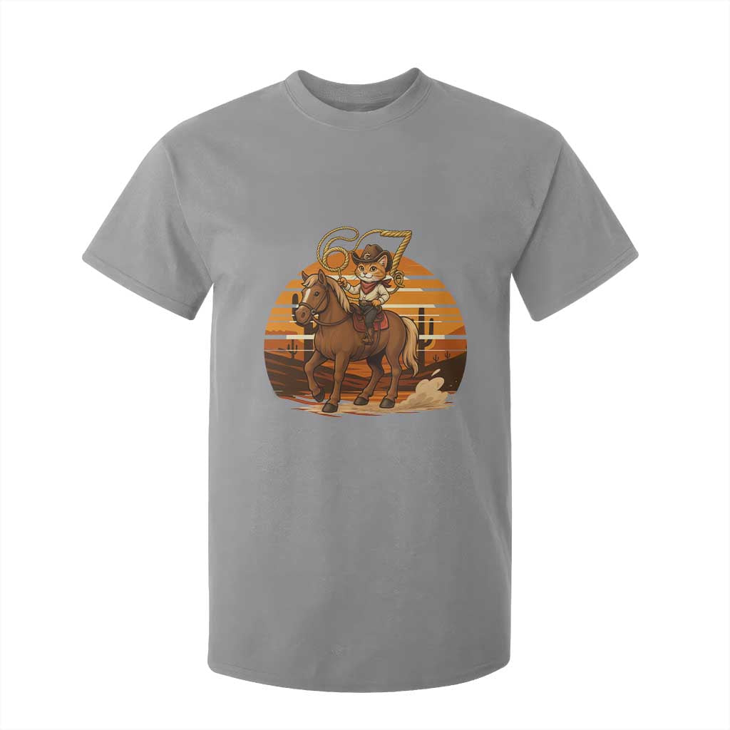 Funny Cowcat Six Seven Meme T Shirt For Kid Western 67 Trend Gift TS12 Sport Gray Print Your Wear