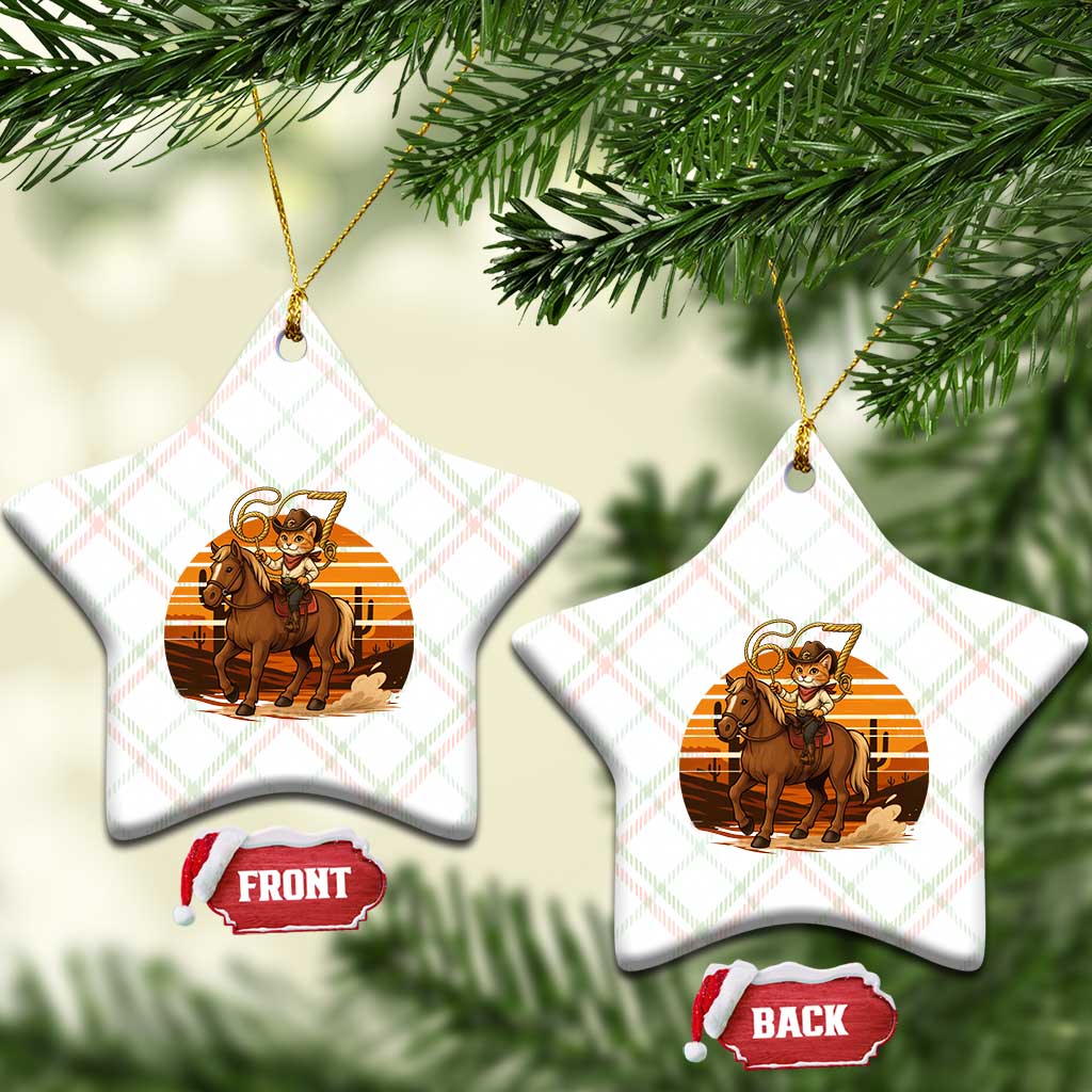 Funny Cowcat Six Seven Meme Ceramic Ornament Western 67 Trend Gift TS12 Print Your Wear