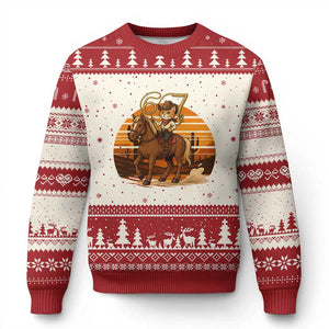 Funny Cowcat Six Seven Meme Ugly Christmas Sweater Western 67 Trend Gift TS12 Beige Red Print Your Wear