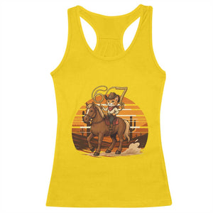 Funny Cowcat Six Seven Meme Racerback Tank Top Western 67 Trend Gift TS12 Daisy Print Your Wear