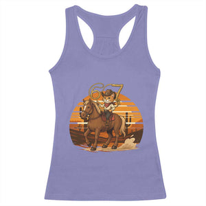 Funny Cowcat Six Seven Meme Racerback Tank Top Western 67 Trend Gift TS12 Violet Print Your Wear
