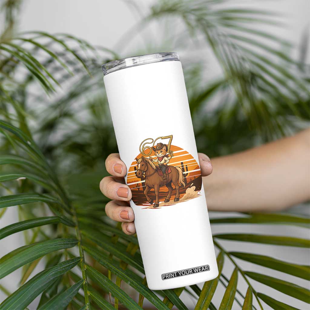 Funny Cowcat Six Seven Meme Skinny Tumbler Western 67 Trend Gift TS12 Print Your Wear