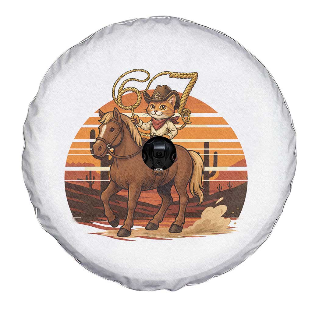 Funny Cowcat Six Seven Meme Spare Tire Cover Western 67 Trend Gift TS12 Print Your Wear
