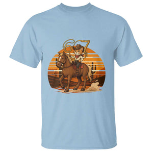 Funny Cowcat Six Seven Meme T Shirt Western 67 Trend Gift TS12 Light Blue Print Your Wear
