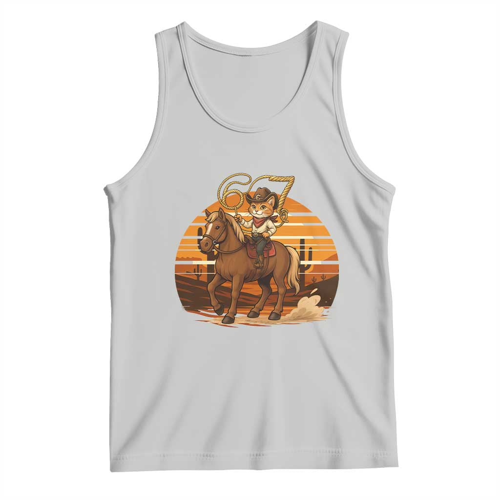 Funny Cowcat Six Seven Meme Tank Top Western 67 Trend Gift TS12 Ash Print Your Wear