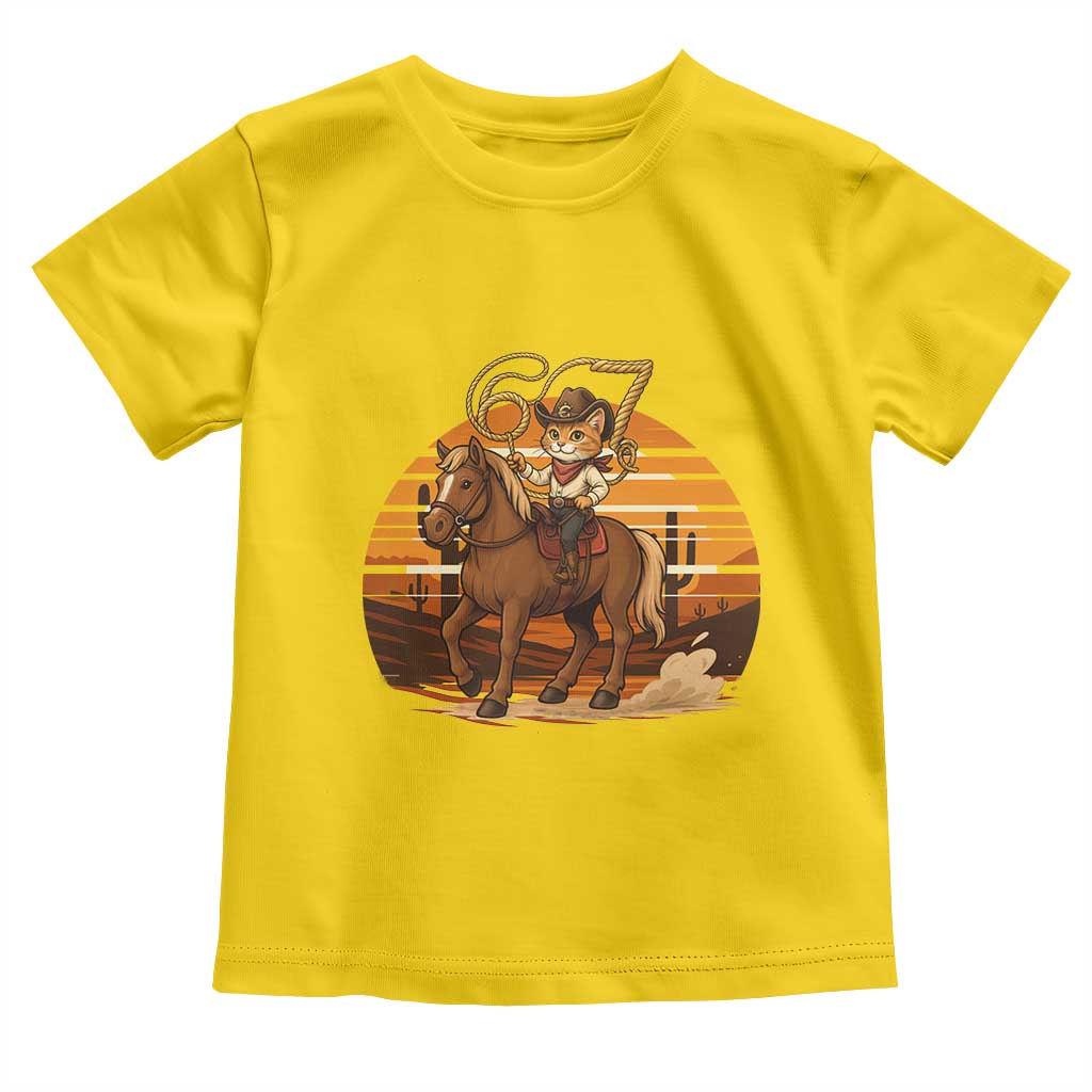 Funny Cowcat Six Seven Meme Toddler T Shirt Western 67 Trend Gift TS12 Daisy Print Your Wear