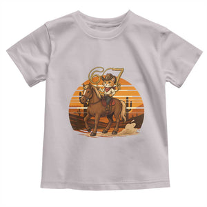 Funny Cowcat Six Seven Meme Toddler T Shirt Western 67 Trend Gift TS12 Ice Gray Print Your Wear