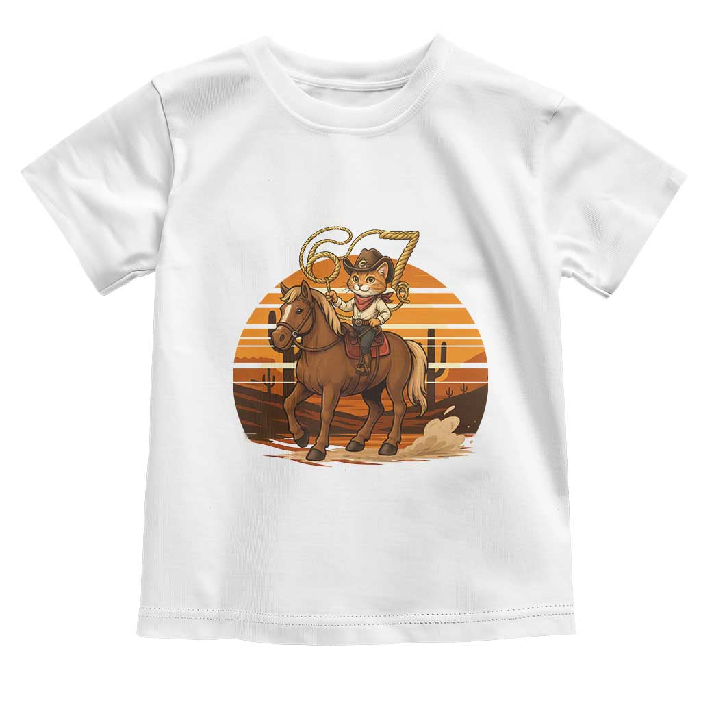 Funny Cowcat Six Seven Meme Toddler T Shirt Western 67 Trend Gift TS12 White Print Your Wear