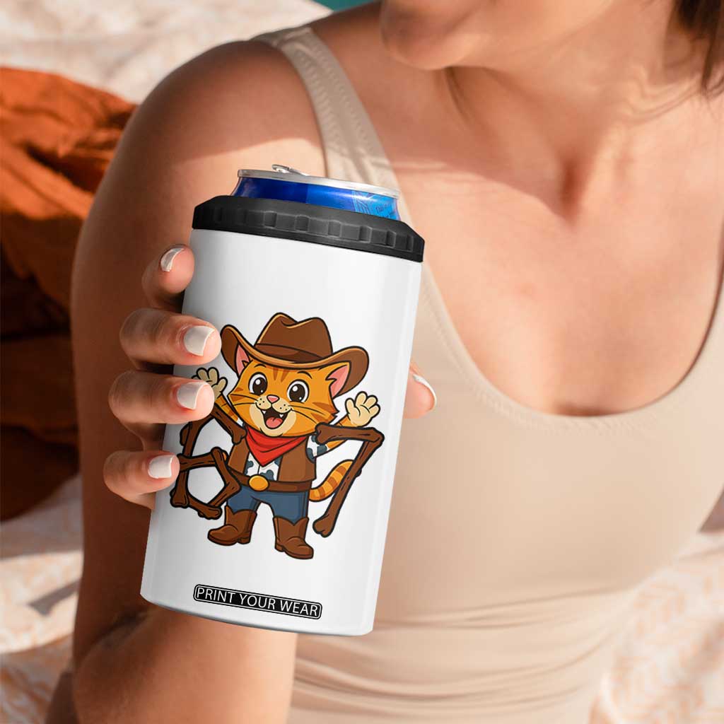 Funny Six Seven Meme Cowcat 4 in 1 Can Cooler Tumbler Gen Alpha Slang Gift TS12 Print Your Wear