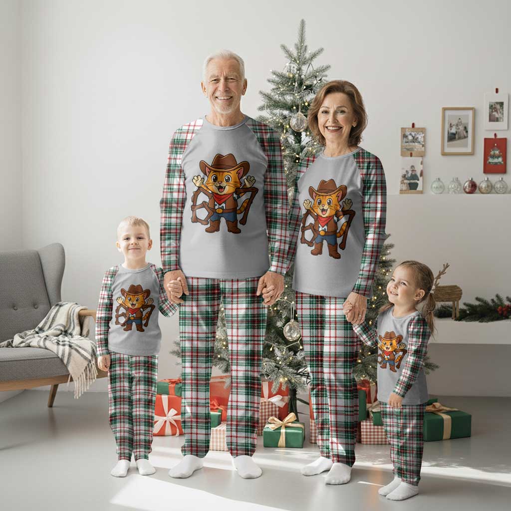 Funny Six Seven Meme Cowcat Plaid Pajama Set Gen Alpha Slang Gift TS12 Christmas Plaid Print Your Wear
